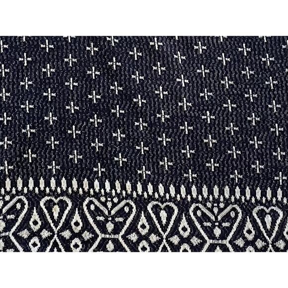 Free People Intimately Cotton Blend Navy Gray Long Hoodie Tie / Lace Up Neck, XS - Picture 6 of 11